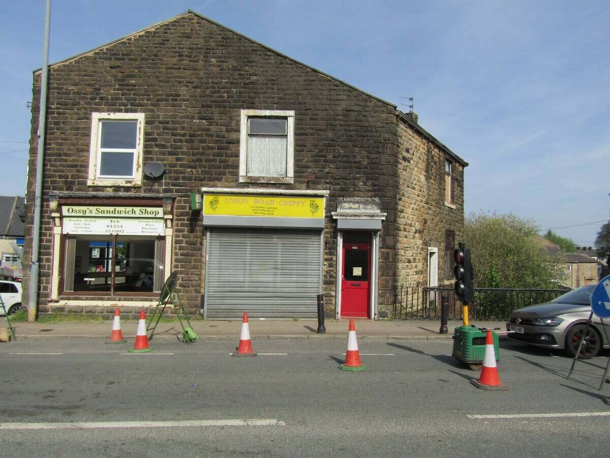 Takeaway Premises for Sale in Oswaldtwistle with Residential Space Above Photo 1