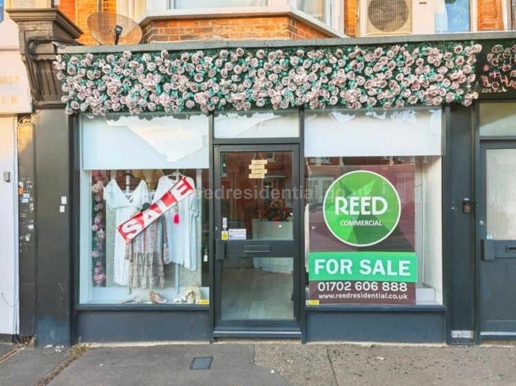 Mixed-use investment property in Westcliff on Sea with shop and two-bedroom flat available Photo 1