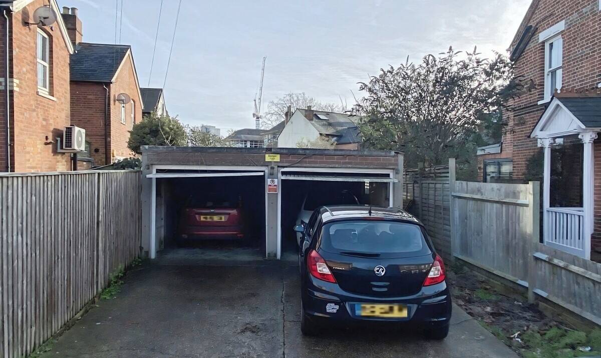 Two Lock-Up Garages with Forecourt for Sale in Caversham Reading Photo 1