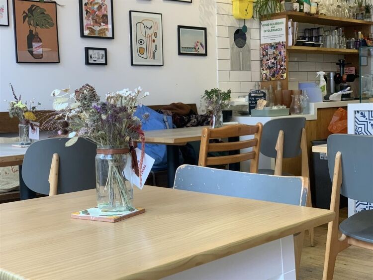 Café with customer seating and kitchen in Bristol, includes sublet basement yoga studio Photo 12