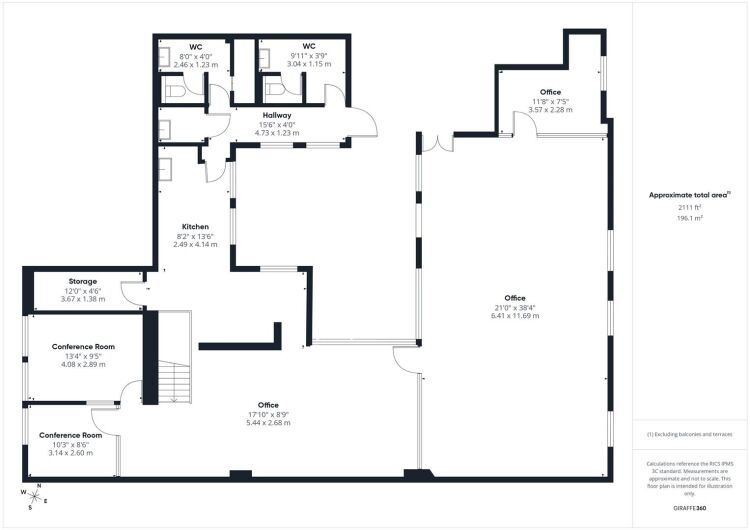 Modern second-floor office space for sale in Bristol, approximately 1,800 ft² with air conditioning Photo 12