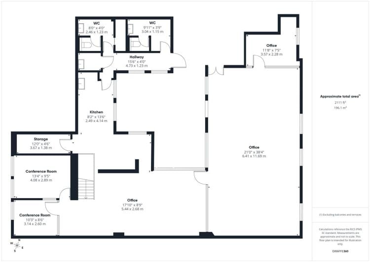 Modern second-floor office space for sale in Bristol, approximately 1,800 ft² with air conditioning Photo 12