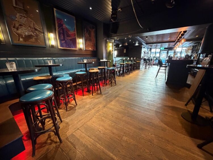 A fully fitted bar of approximately 1,035 ft² with additional basement stores and toilets, and an enclosed rear courtyard garden. the unit was pr Photo 12