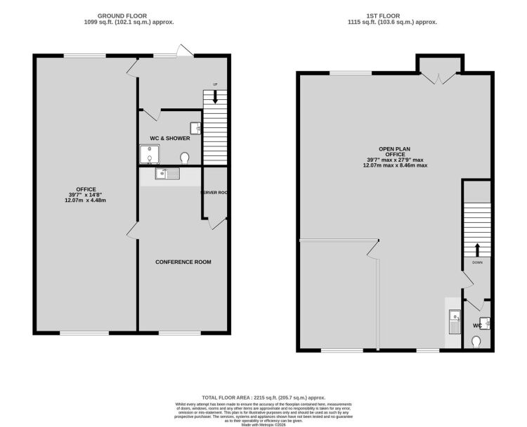 3 modern office buildings providing approximately 1,880ft² / 175m² - 5,640ft² / 524m² arranged over ground and first floor, benef Photo 12