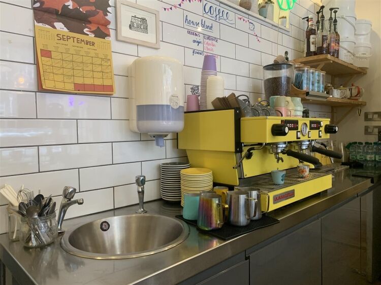 Café with customer seating and kitchen in Bristol, includes sublet basement yoga studio Photo 13