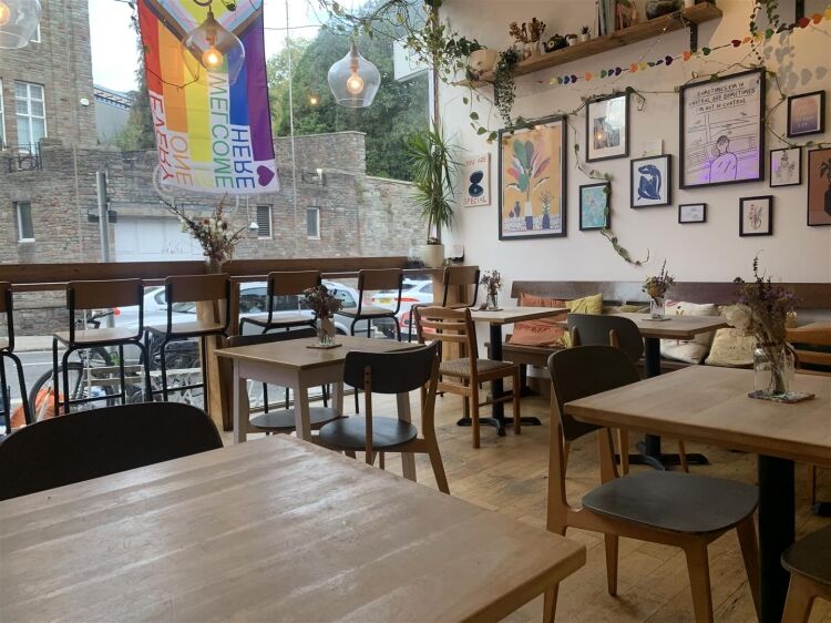 Café with customer seating and kitchen in Bristol, includes sublet basement yoga studio Photo 13