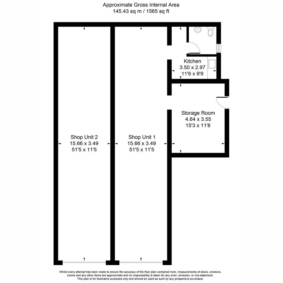 TO LET – Two Class E Retail / Commercial Units (Shell & Core) in TW14 Photo 13