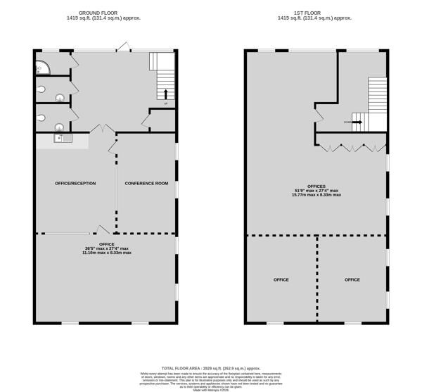 A modern semi detached office of approximately 2,272 ft² (211m²) arranged over two floors, with additional toilets, shower and reception lo Photo 14