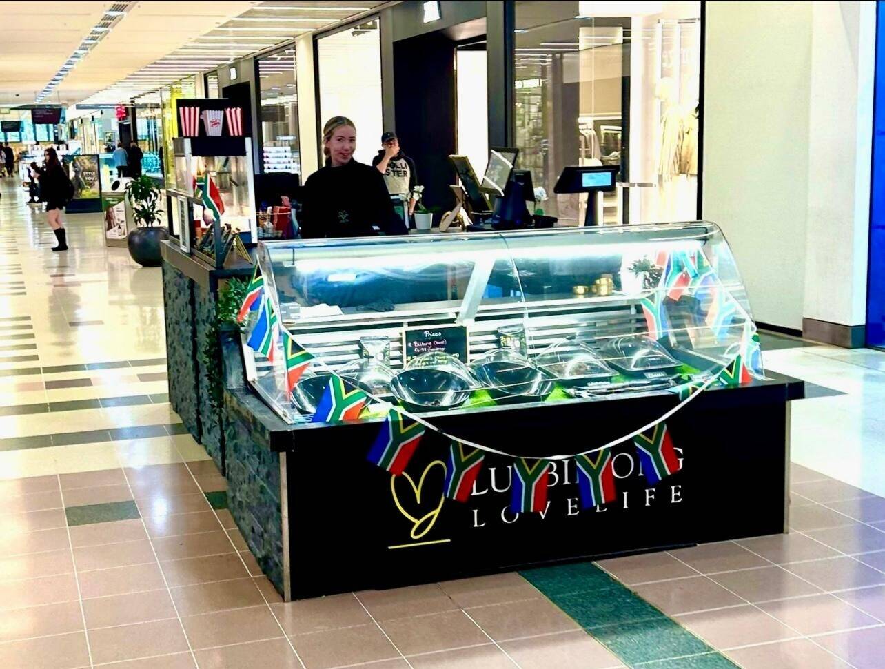 Unique Biltong Kiosk for Sale in Guildford's Friary Shopping Centre, Perfect for Retail Display Photo 1