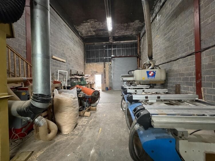 An industrial unit, currenting arranged as a joiners, of approximately 1,536 sq ft located within the printworks development which is currently underg Photo 3