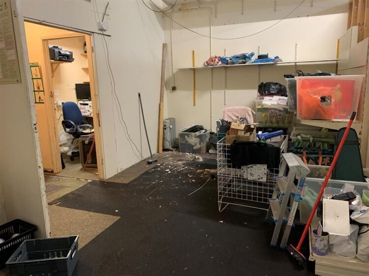 Terraced retail unit available in Bristol, featuring reception area, office, and rear toilet. Photo 5