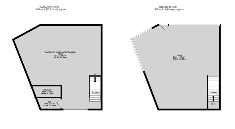 Retail unit of approximately 1,371 sq ft comprising a ground floor shop and basement level. the property offers significant outdoor space, including a Photo 7