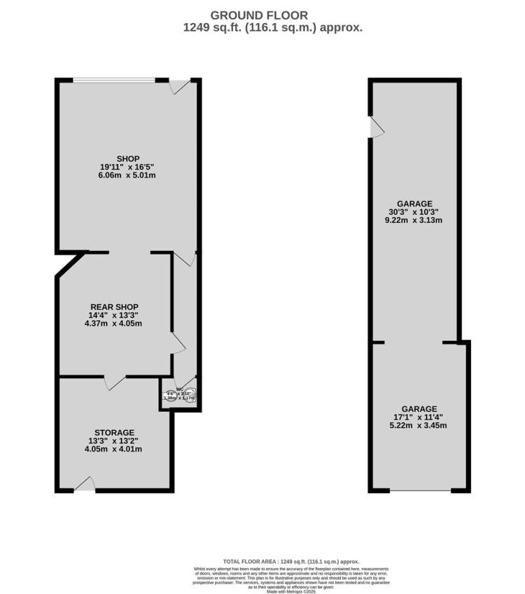 Ground floor retail space in Bristol with 744 sq ft, storage, WC, and garage facilities available Photo 9