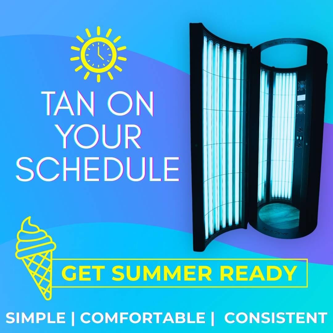 Tan & Deliver Home Hire Sunbeds Logo
