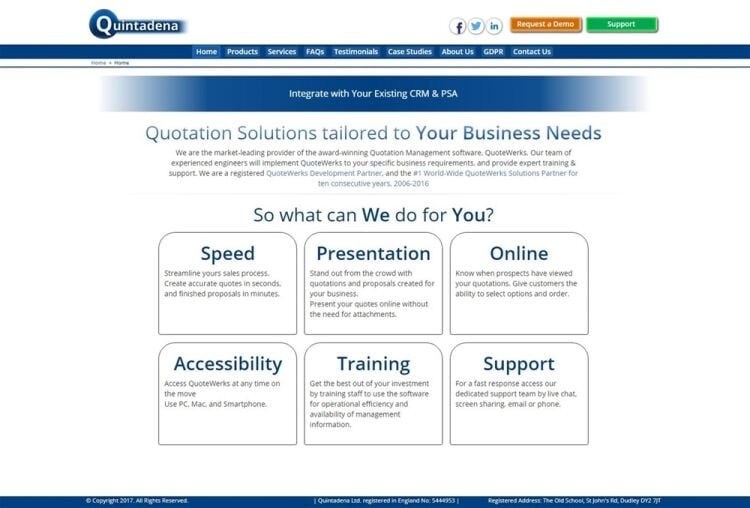 OPPORTUNITY TO ACQUIRE AN INNOVATIVE CONFIGURE-PRICE-QUOTE CONSULTANCY