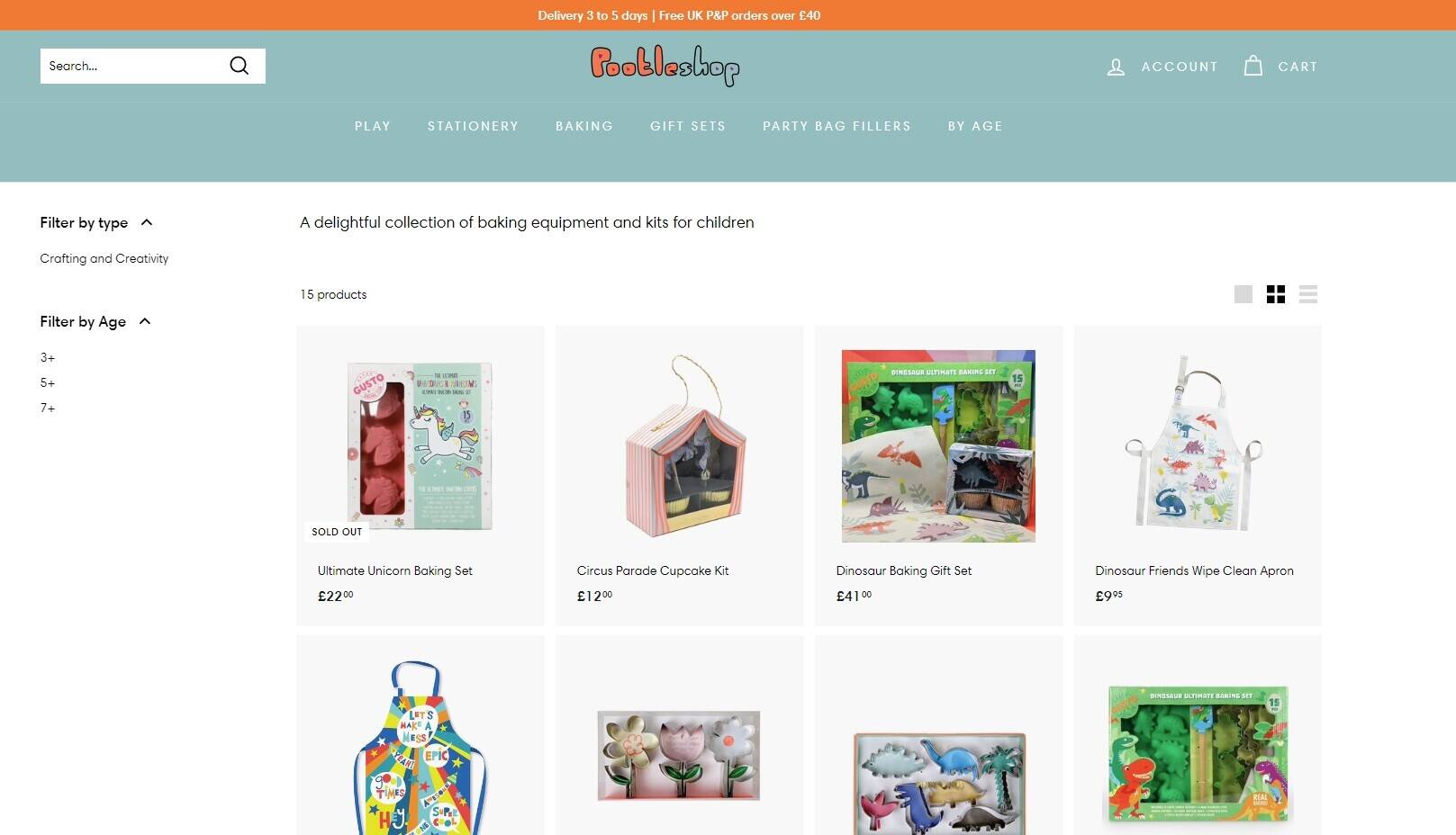 Beautifully designed children's goods online retailer with own-branded website
