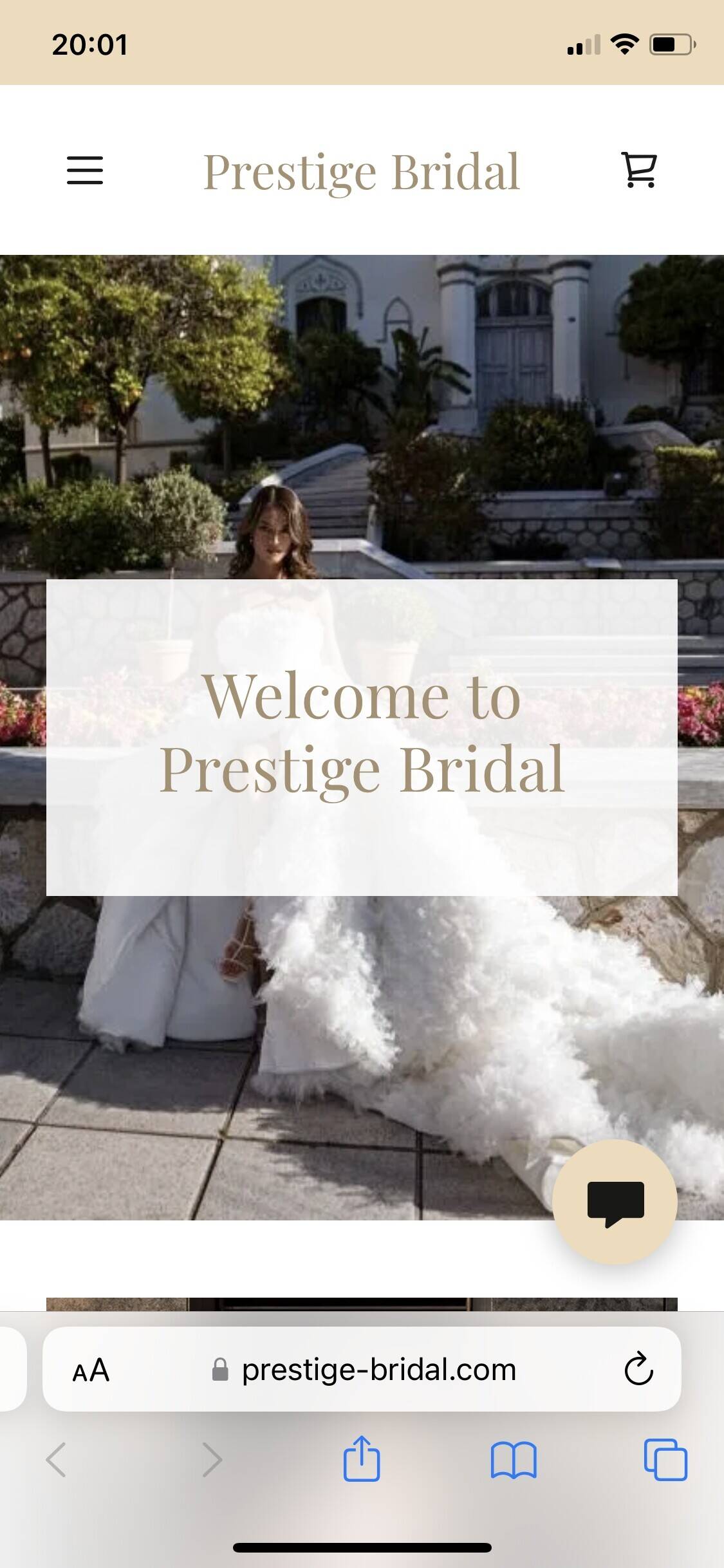 E commerce Wedding Dress Shop with stock to the retail value of 22k