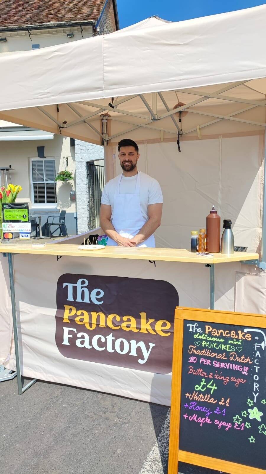 Mini-Dutch Pancake (Poffertjes) pop-up stall for sale in Dorset Photo 1