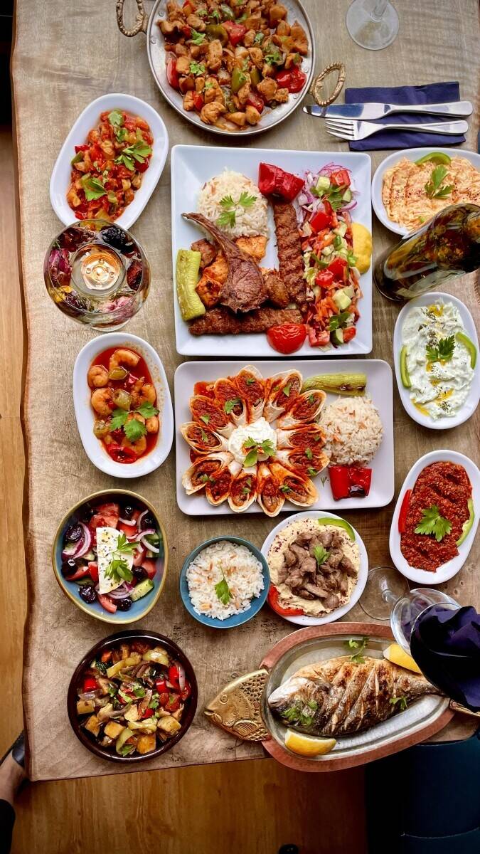 Traditional Turkish And Greek Restaurant With Open BBQ Grill