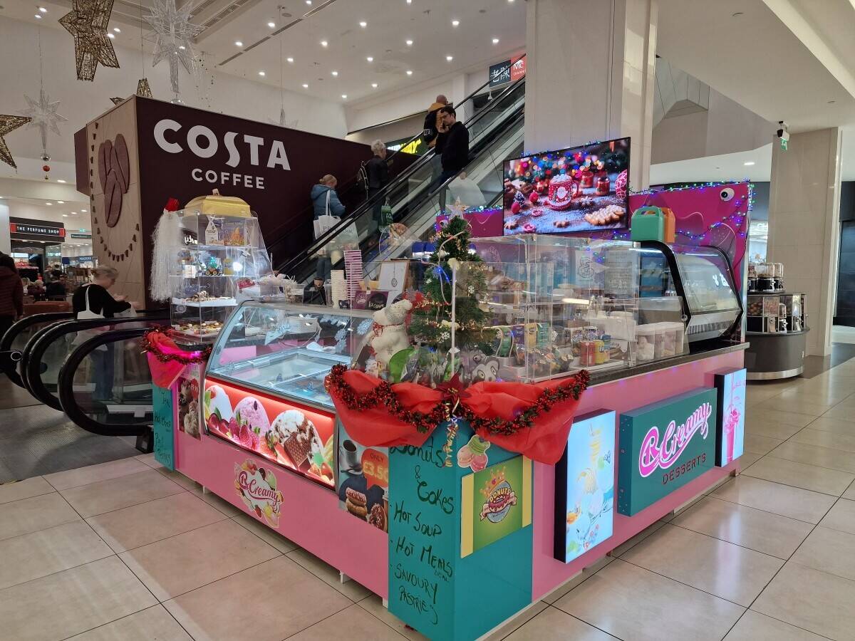 For Sale: Thriving Desserts & Ice Cream Kiosk in The Forge Shopping Centre, Glasgow 07500744238