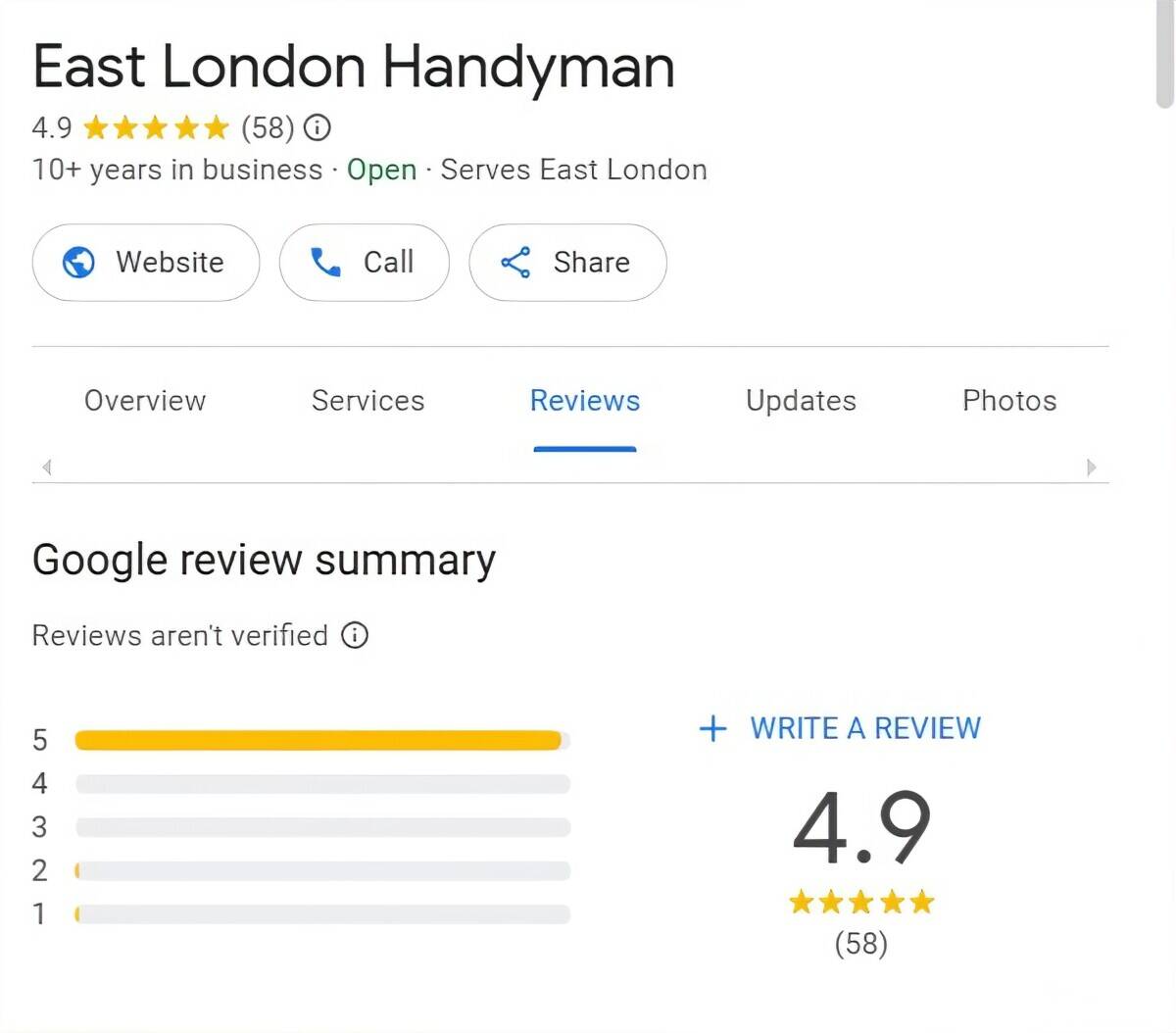 East London Handyman Business for Sale