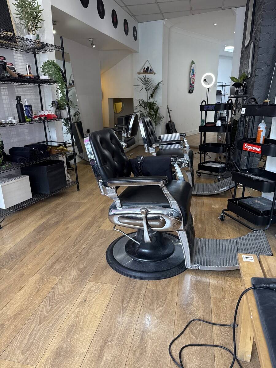 Barber shop in busy part of central London