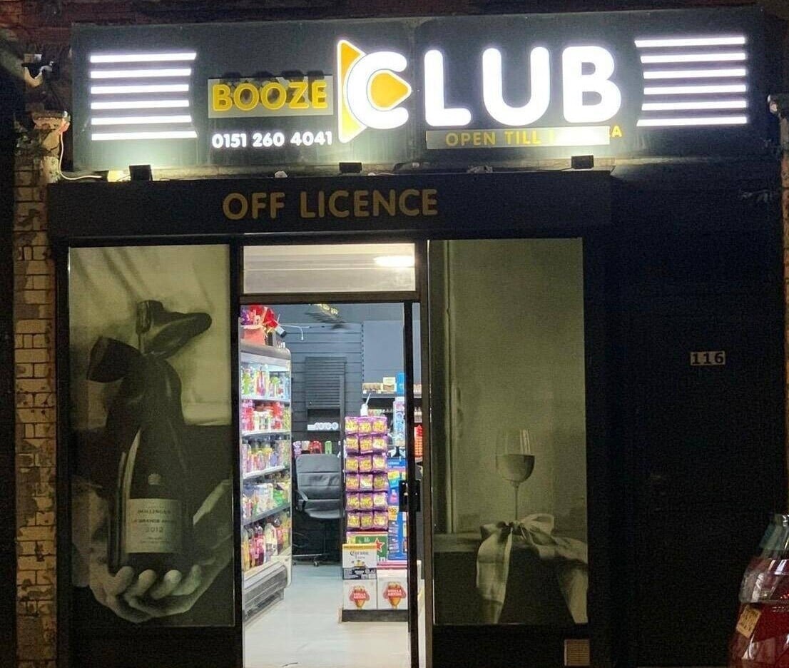Off-licence and supermarket in Liverpool, Merseyside.