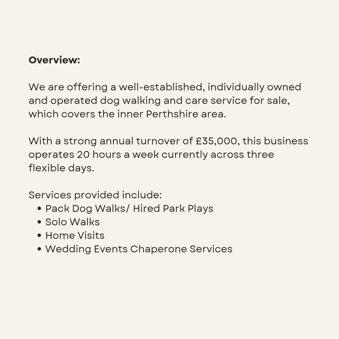 Dog walking business Perthshire