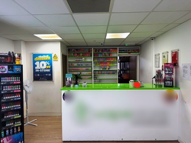 Vape shop for sale in Hampshire with a double fronted retail space and weekly turnover of £7,000