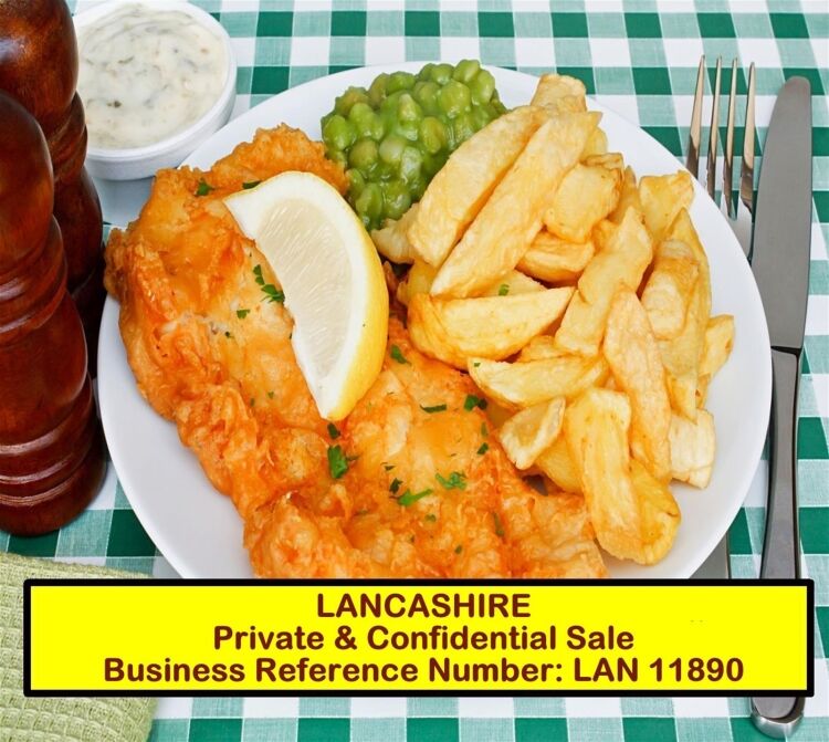 Traditional fish & chip shop with 30-cover cafe, Blackburn Photo 1