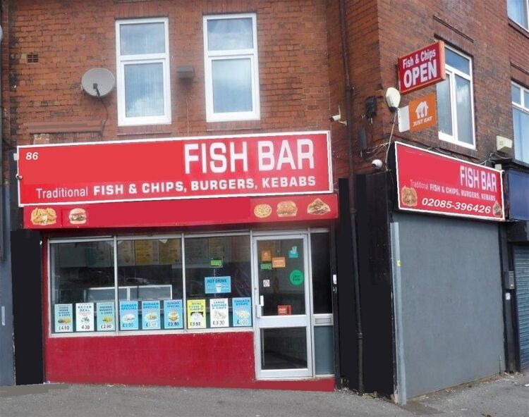 Long-established hot food takeaway with 4-bed flat, Sheffield Photo 1