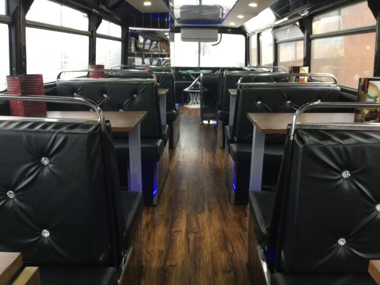 American Styled Diner Double Decker Bus