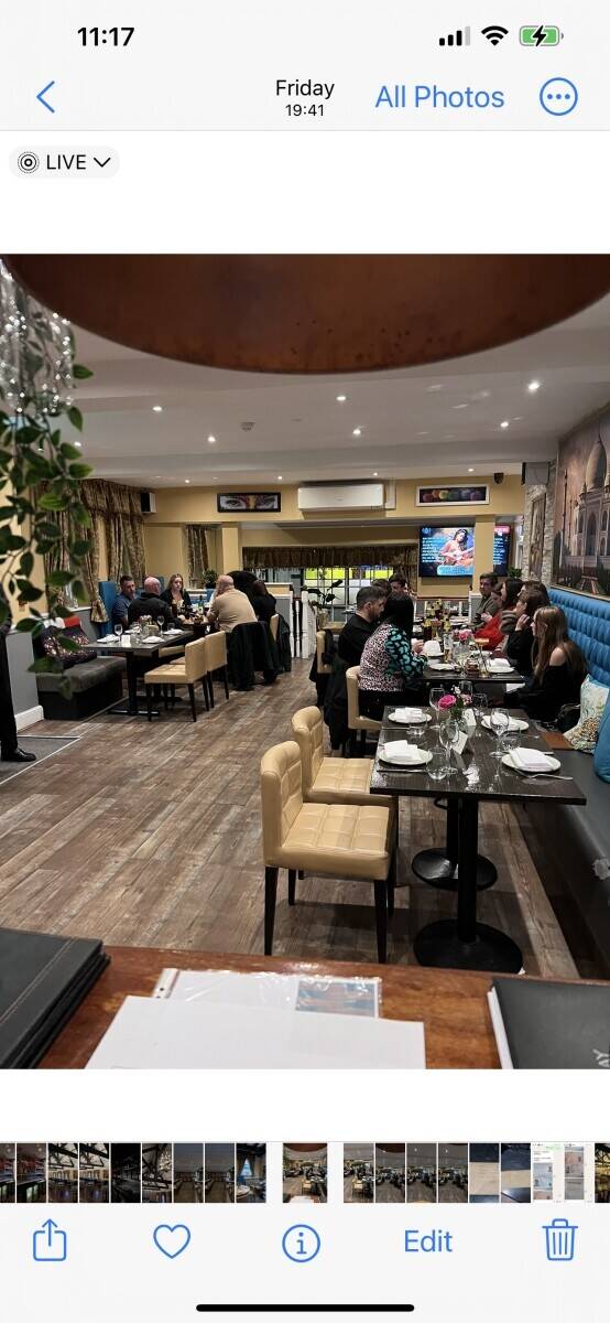 Well decorated full fitted en Indian Restaurant for sale in Sittingbourne 