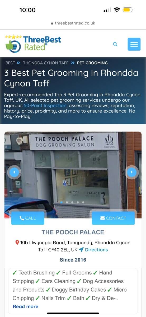 Dog grooming business for sale Tonypandy 