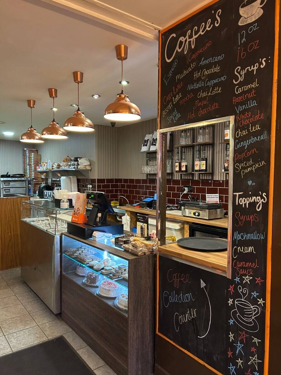 Large Sit-in Cafe in Wishaw Leasehold for Sale £25k - CLASS 3 CONSENT - High Potential-  Orange Bean
