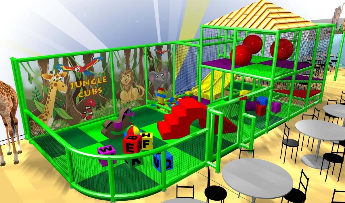 Large Jungle-Themed Soft Play Centre Playframe, Toddler Area, Baby Area, &ndash; Setup Ready for Relocation or New Venue!