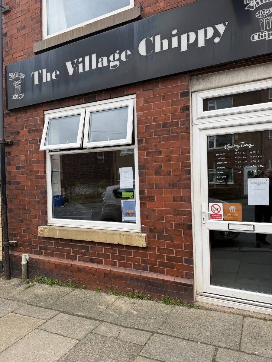 Village Fish & Chips with rented flat above the shop for sale in Hyde, Manchester
