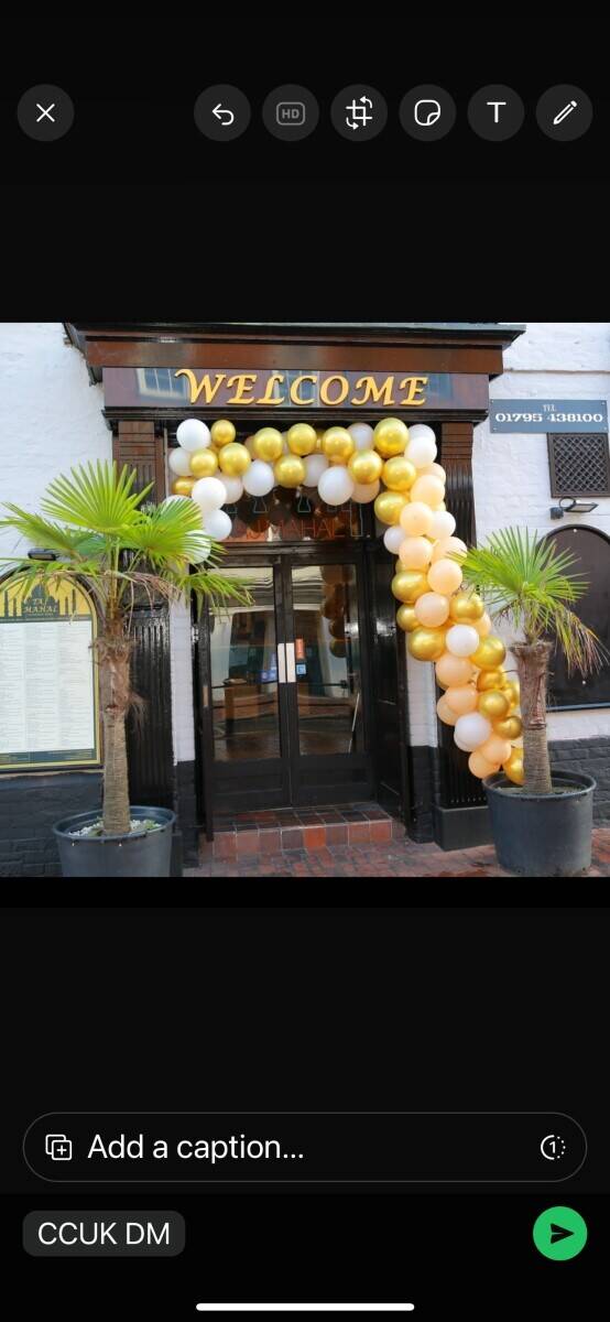 Well decorated full fitted en Indian Restaurant for sale in Sittingbourne 