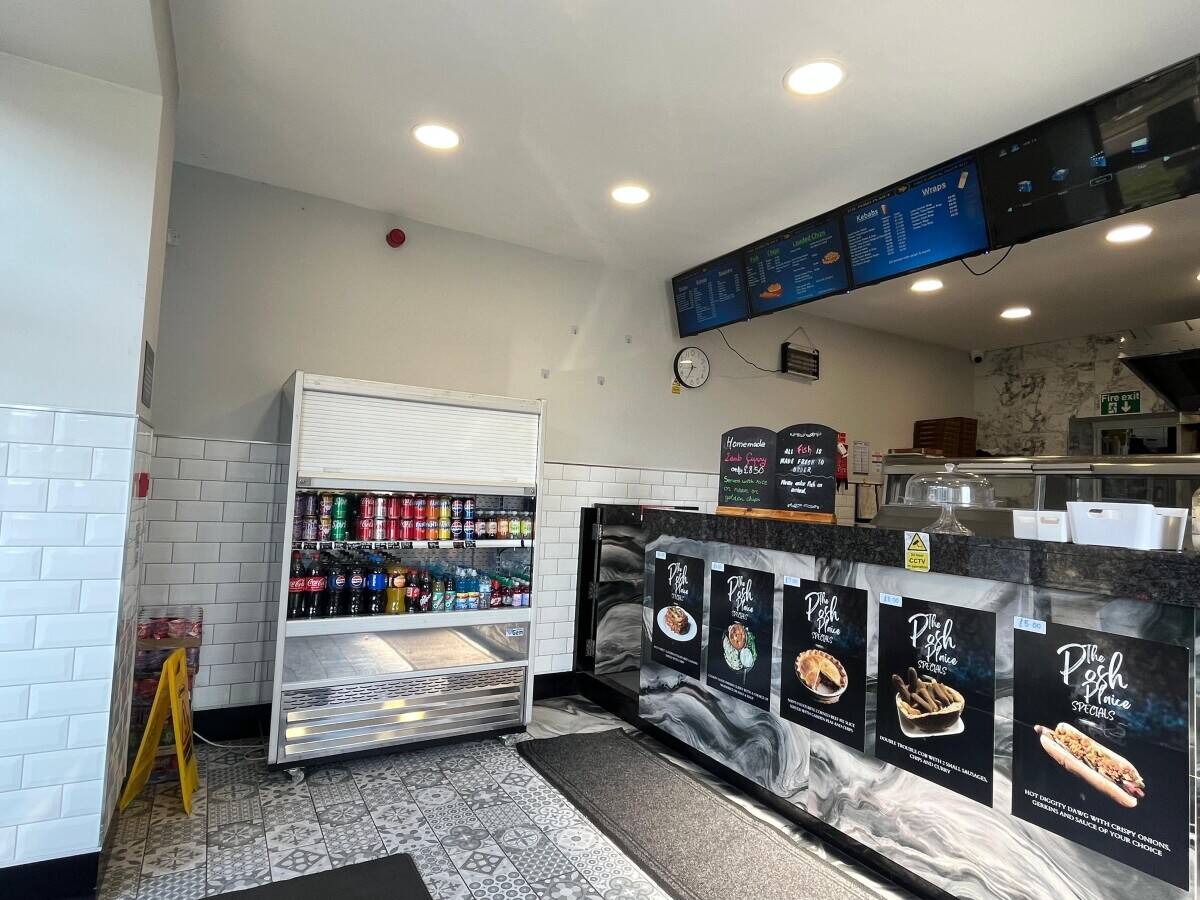 Fish and chips takeaway with 2 bed flat wales Newport Cardiff