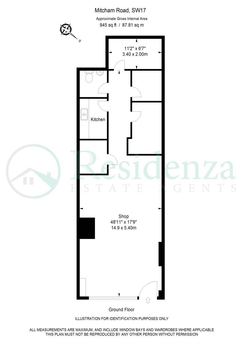 established class E beauty salon measuring in excess of 900 sq/ft over ground level, located in Tooting B Photo 13