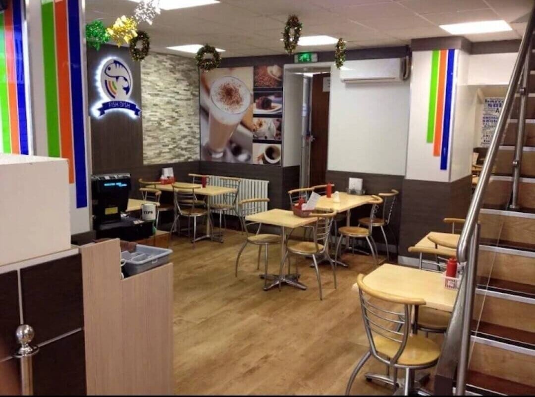 Fish and chips takeaway and restaurant Bradford
