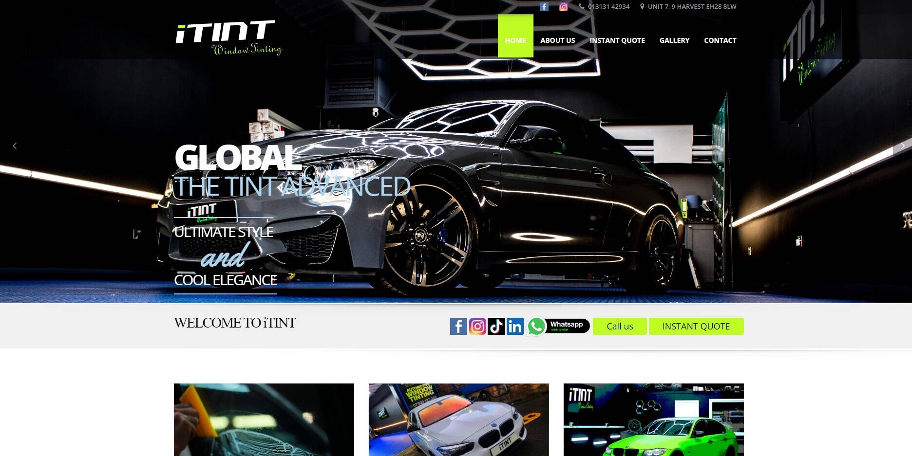 Vehicle window tinting and car wrapping company 