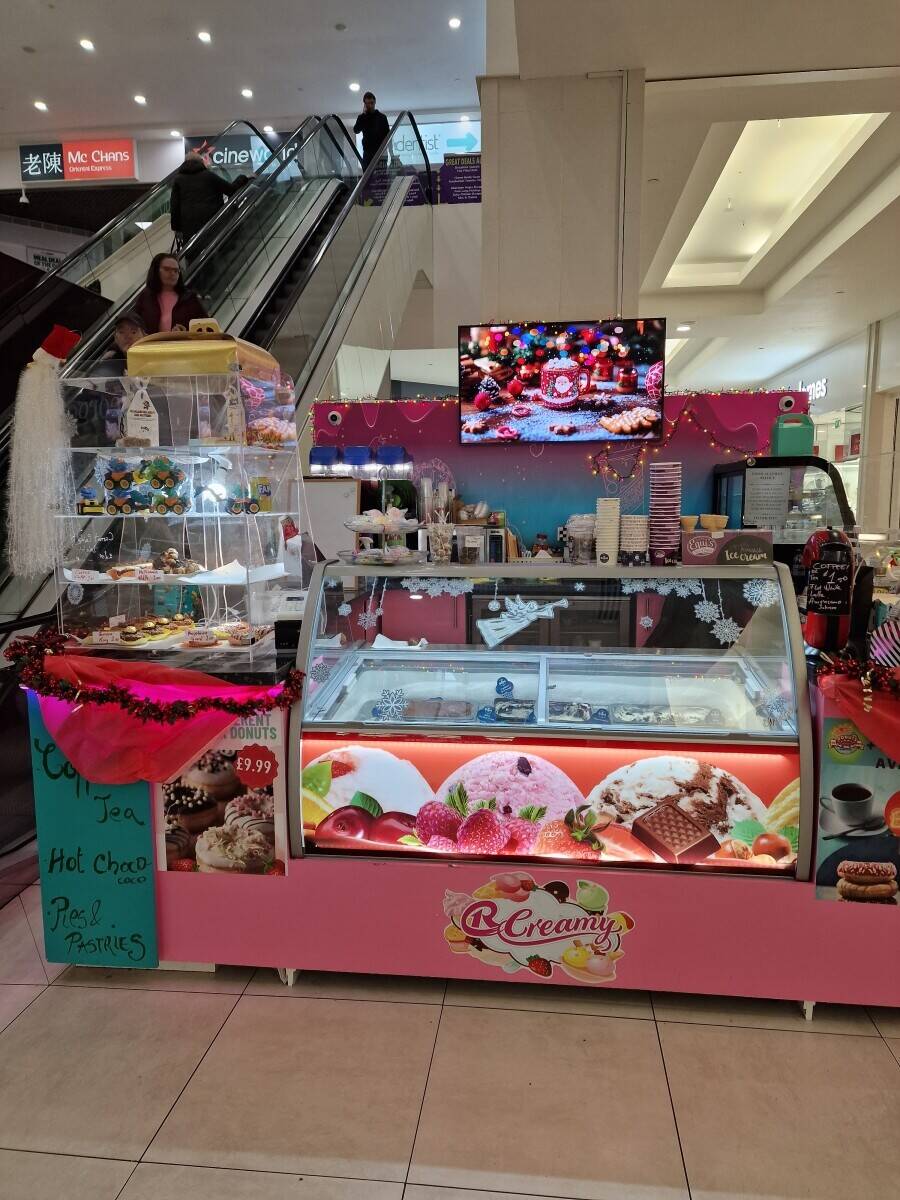 For Sale: Thriving Desserts & Ice Cream Kiosk in The Forge Shopping Centre, Glasgow 07500744238