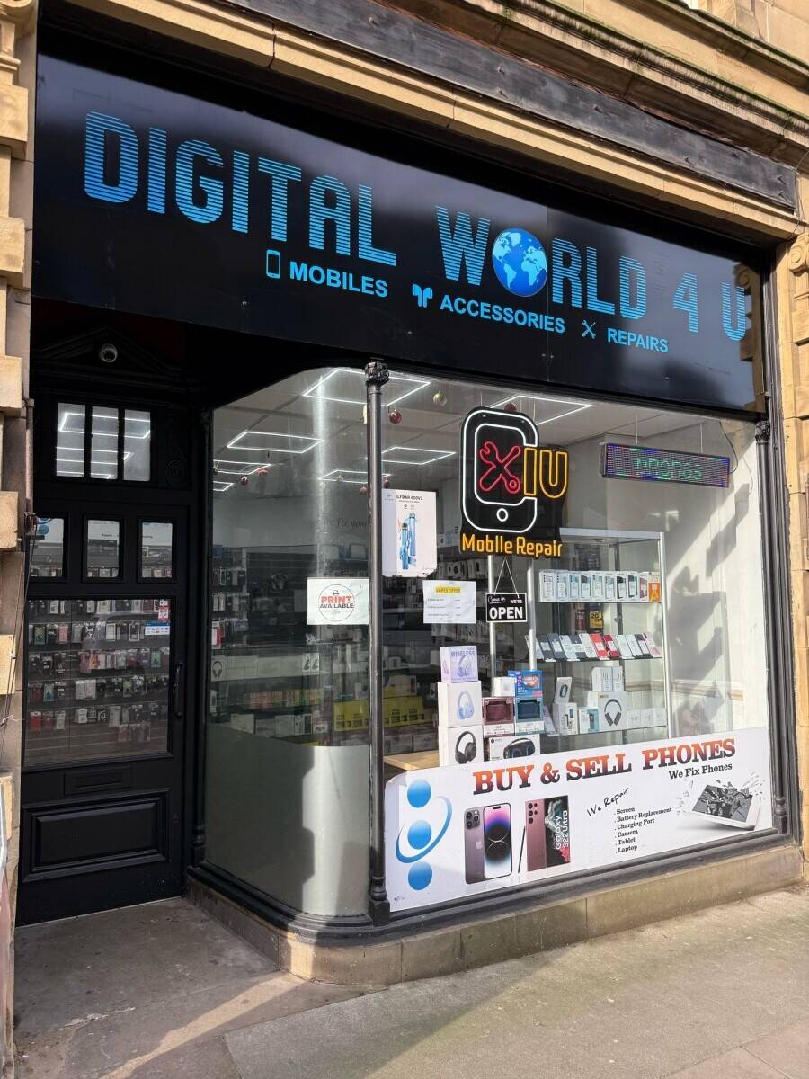 Runing phone shop for sale in Halifax high street..with epos system till and all repair parts and accessories. Selling shop because owner is moving to