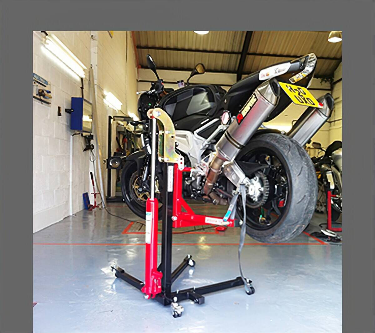 Motorcycle MOT station and workshop