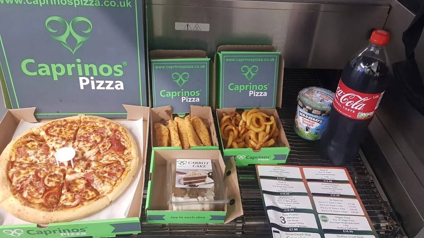 Popular Caprinos Pizza Havant Franchise for Sale – Prime Location, Loyal Customer Base, Halal & Vegan Menu