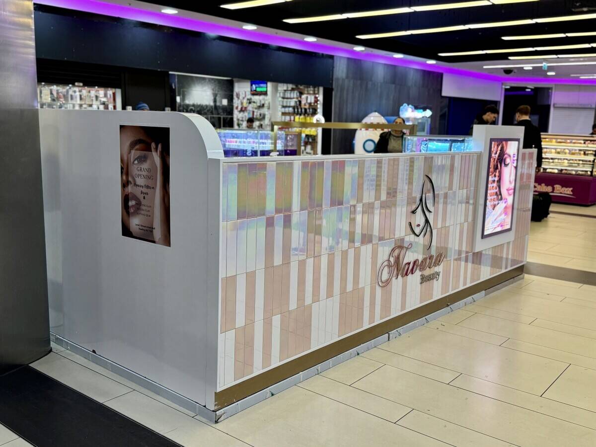 Beauty kiosk for sale in shopping centre