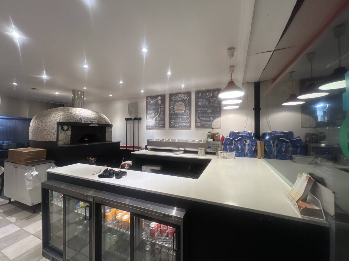 Italian pizza restaurant with wood-fired oven