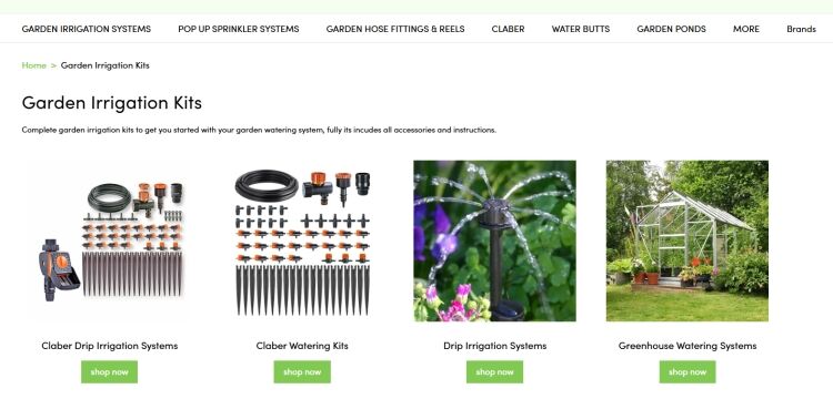 Scalable Online Retailer of Garden Irrigation, Pond Equipment & Outdoor Supplies