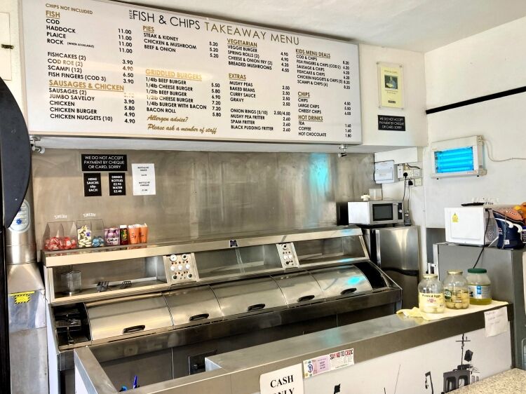 FISH & CHIP TAKEAWAY with SEATING/RESTAURANT AREA and ACCOMMODATION